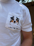 Load image into Gallery viewer, "I love my dog" Pocket T-Shirt UNISEX
