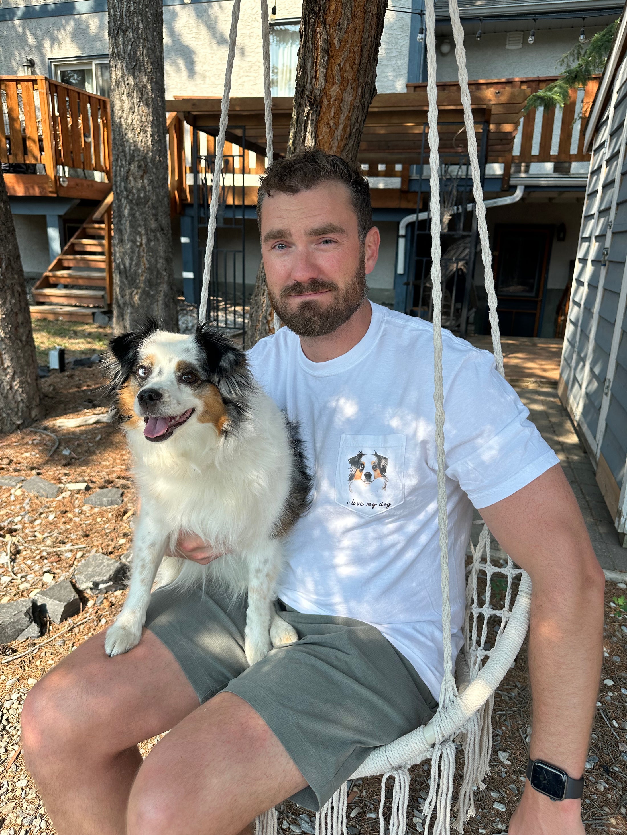 "I love my dog" Pocket T-Shirt UNISEX