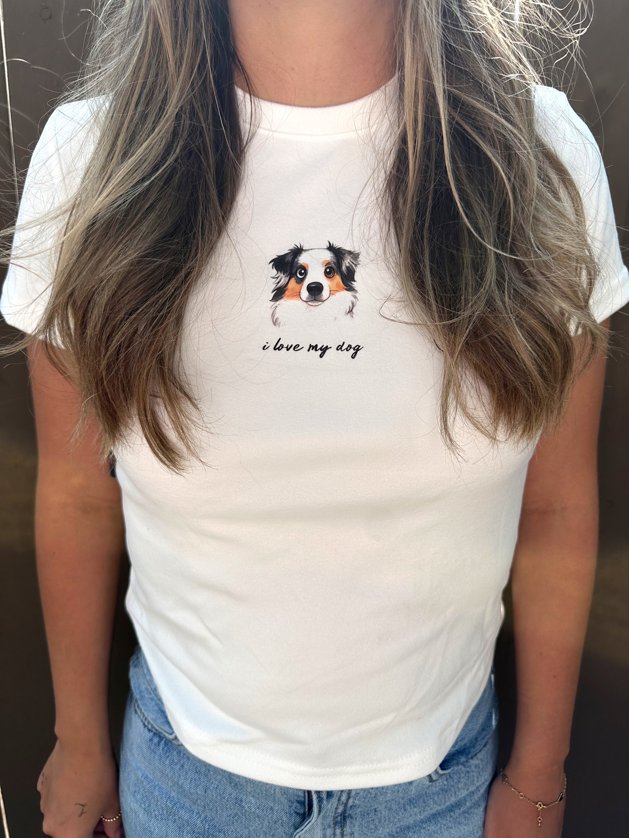 "I love my dog" Fitted T-Shirt
