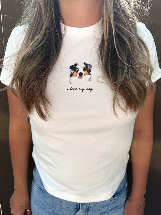"I love my dog" Fitted T-Shirt