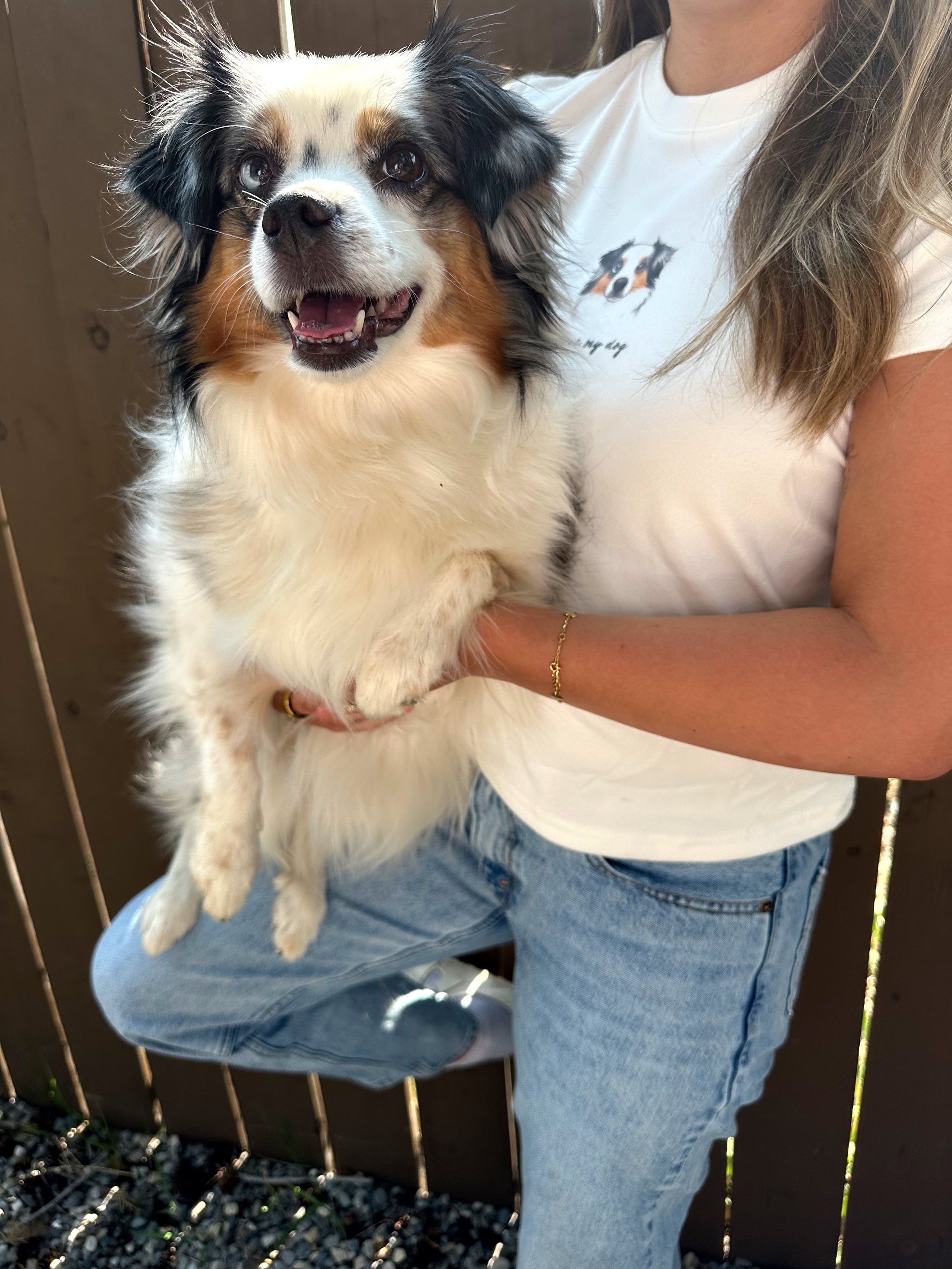 "I love my dog" Fitted T-Shirt