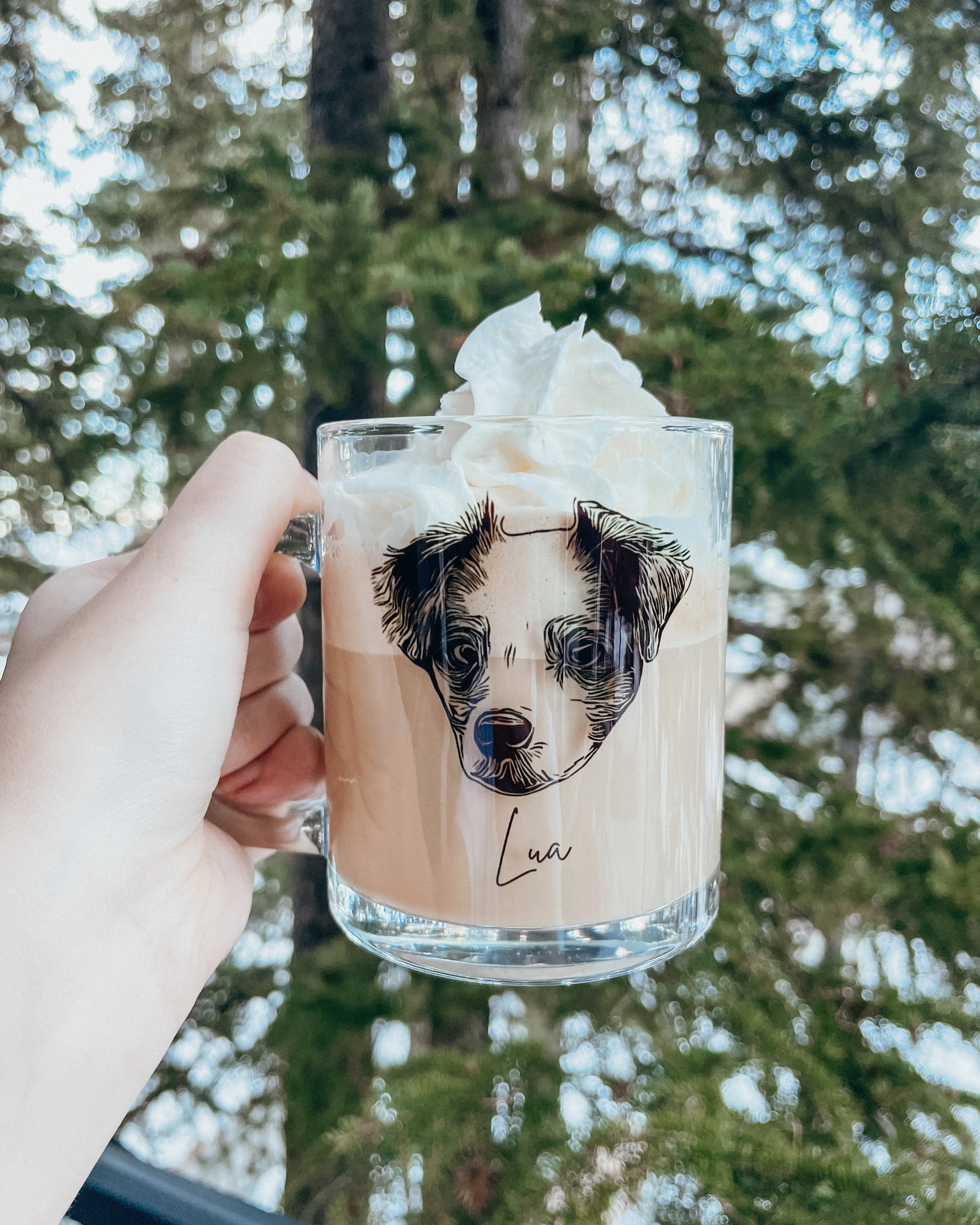 11oz Glass Custom Pet Mug