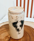 Load image into Gallery viewer, 16oz Glass Can with Bamboo Lid & Straw
